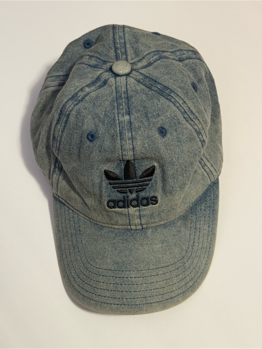 Adidas Blue Denim Logo Cap